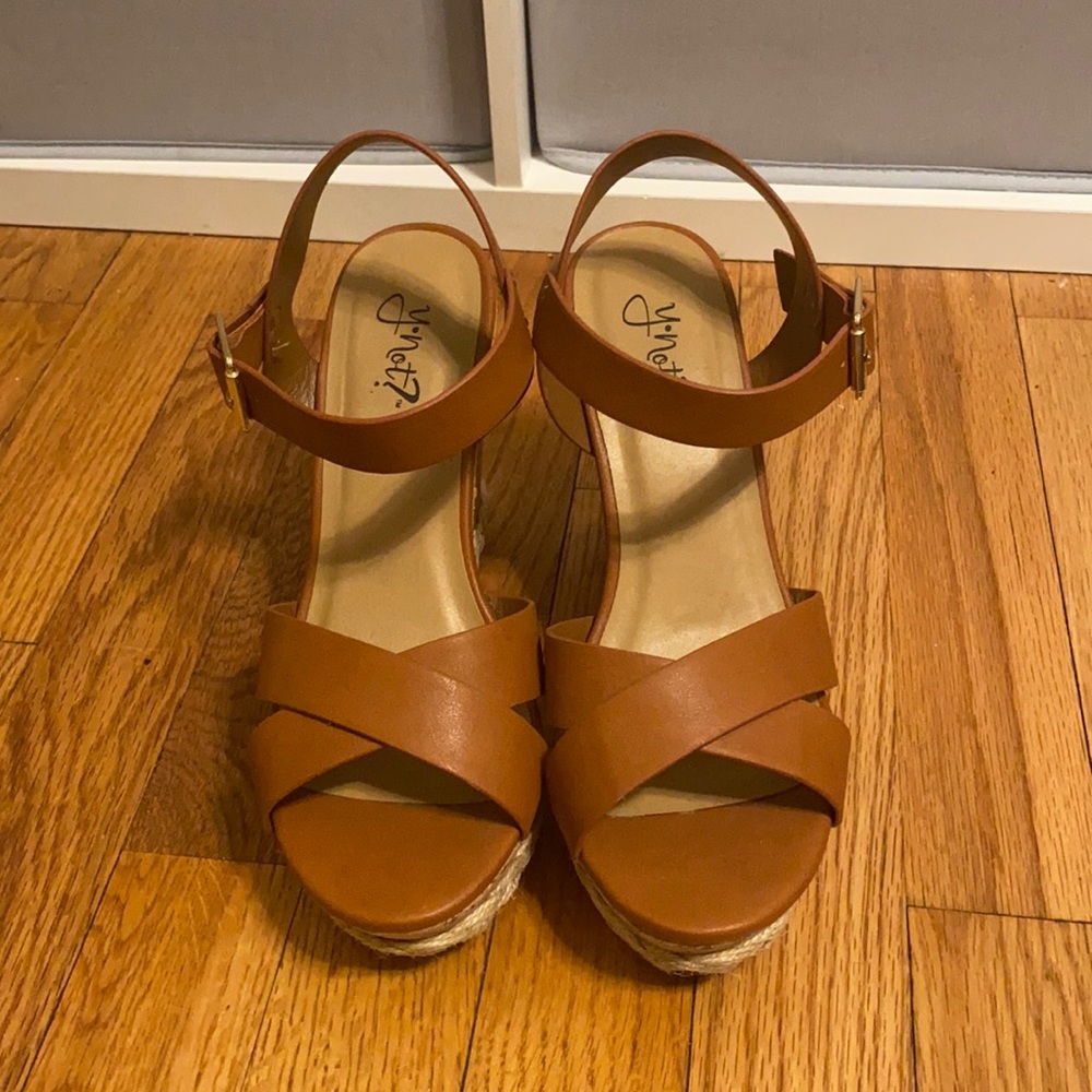 Brown sandal wedges